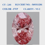 Oval pink solitaire diamond