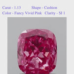 Cushion Brilliant Vivid Pink Solitaire diamond