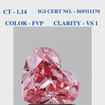 Vivid Pink Heart Solitaire Diamond