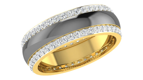 gold and diamond couple bands