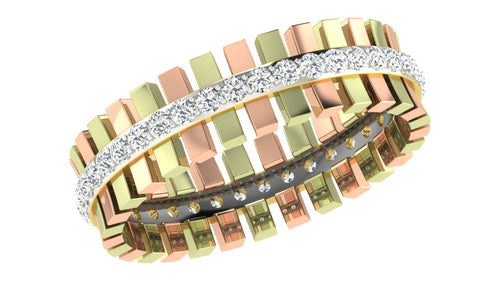 gold and diamond couple bands