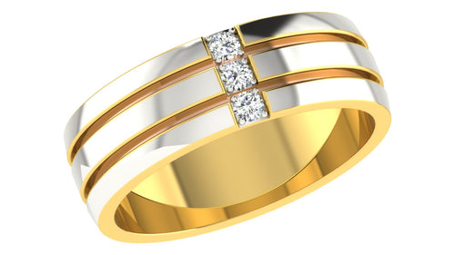 gold and diamond couple bands