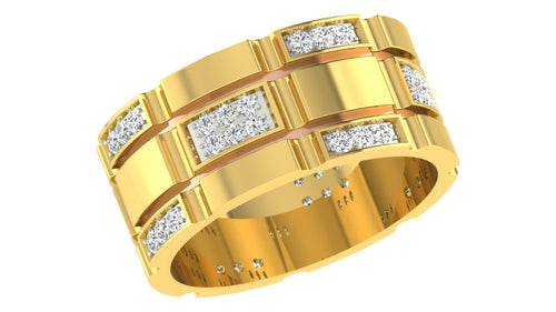 gold and diamond couple bands