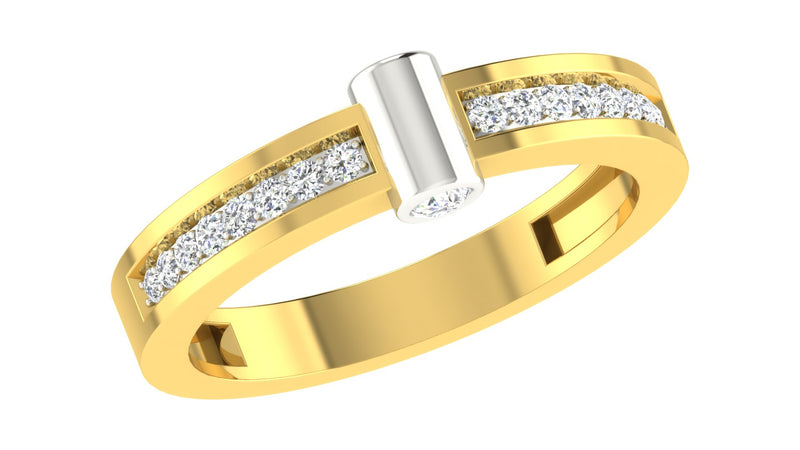 gold and diamond couple bands