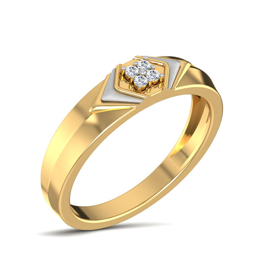 men's ring in gold and diamond