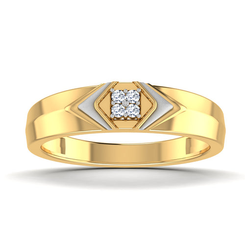 men's ring in gold and diamond