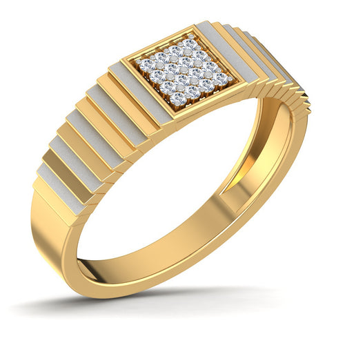 men's ring in gold and diamond