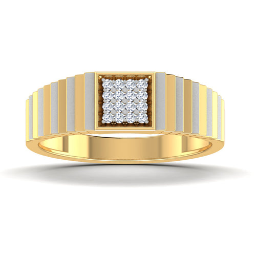 men's ring in gold and diamond