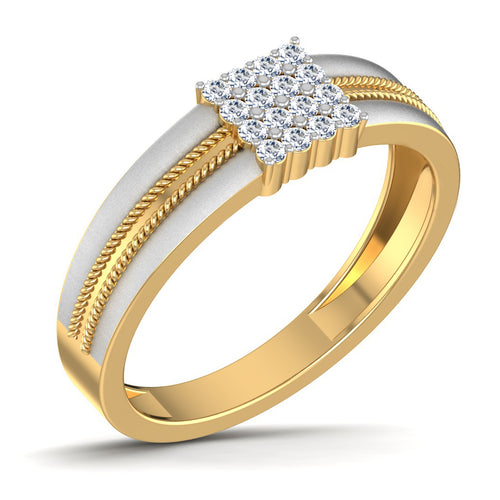 men's ring in gold and diamond