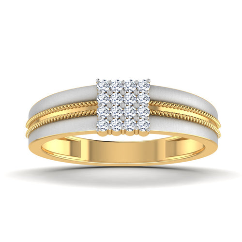 men's ring in gold and diamond