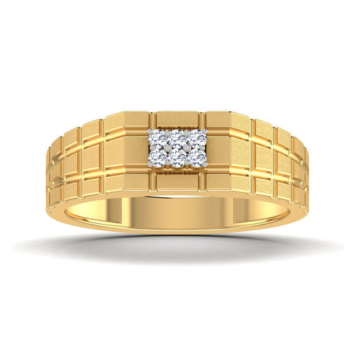 men's ring in gold and diamond