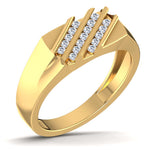 men's ring in gold and diamond