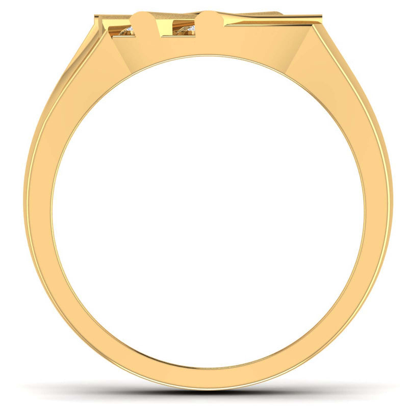 men's ring in gold and diamond