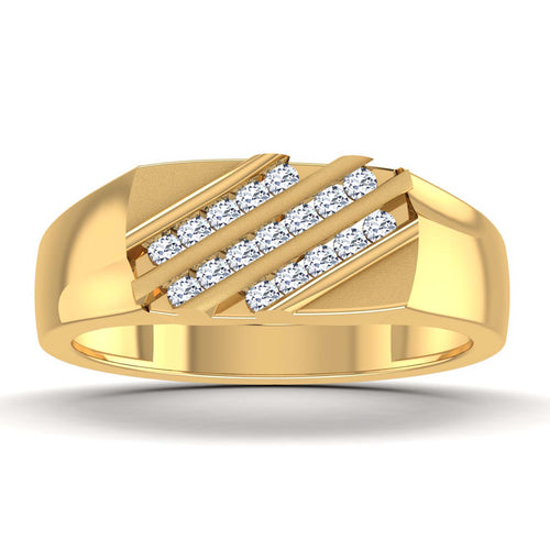 men's ring in gold and diamond