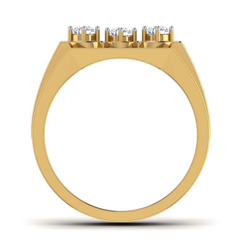 men's ring in gold and diamond