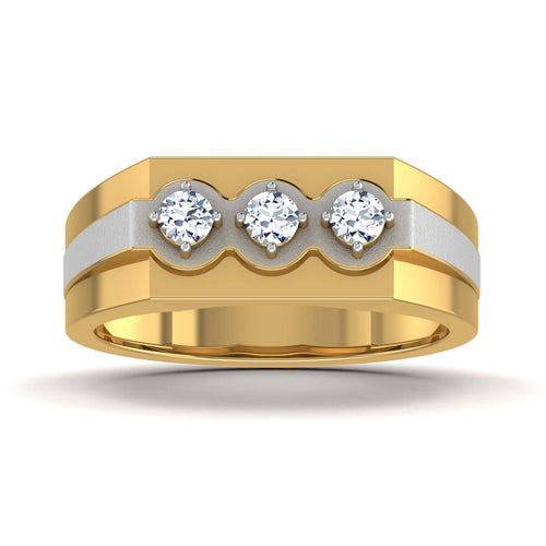 men's ring in gold and diamond