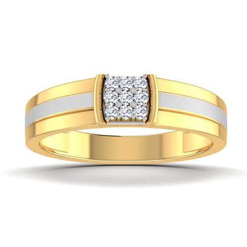 men's ring in gold and diamond