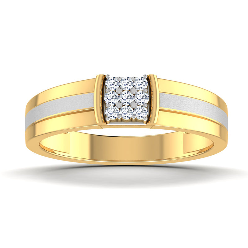 men's ring in gold and diamond