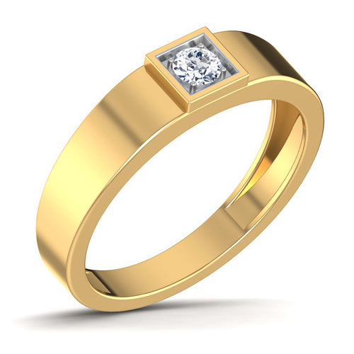 men's ring in gold and diamond