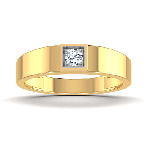 men's ring in gold and diamond