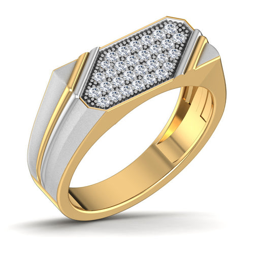 men's ring in gold and diamond