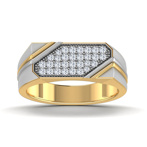 men's ring in gold and diamond