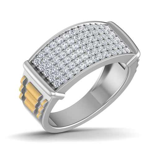 men's ring in gold and diamond