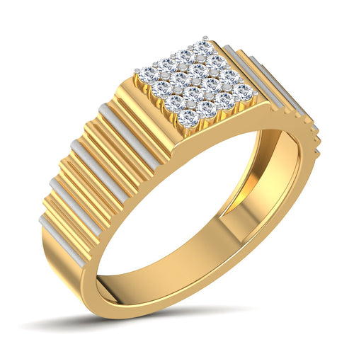 men's ring in gold and diamond