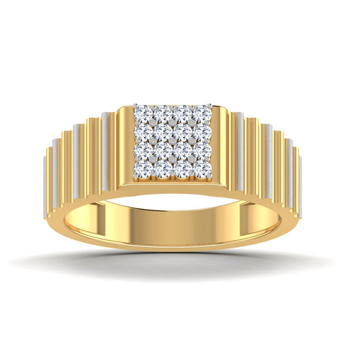 men's ring in gold and diamond