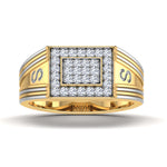 men's ring in gold and diamond