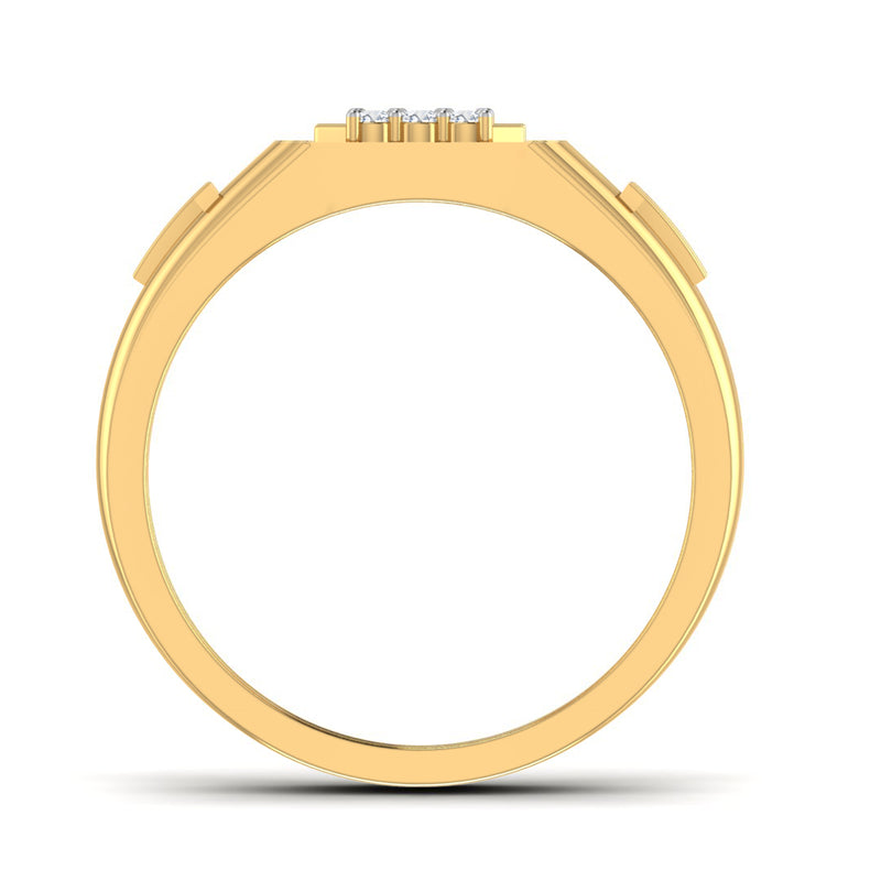 men's ring in gold and diamond