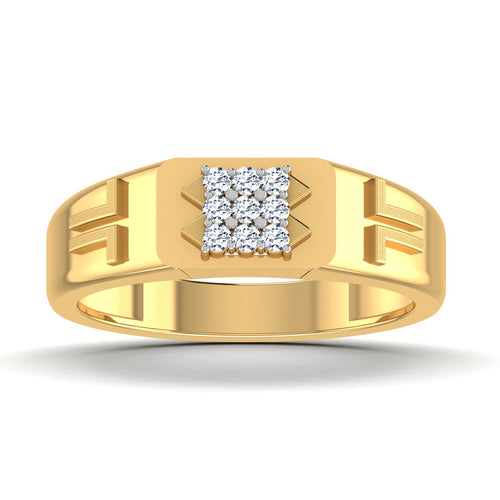 men's ring in gold and diamond