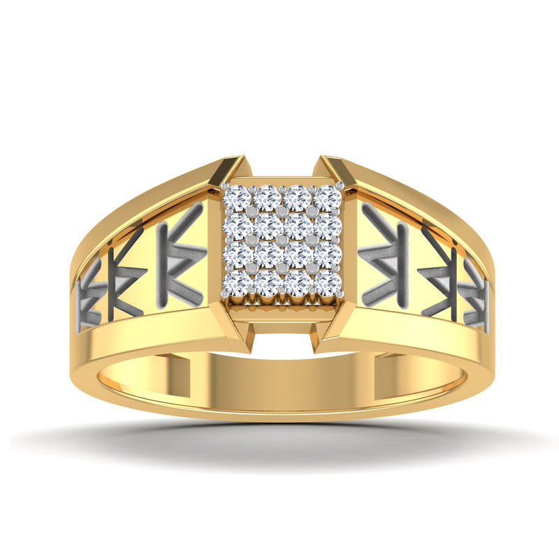 men's ring in gold and diamond