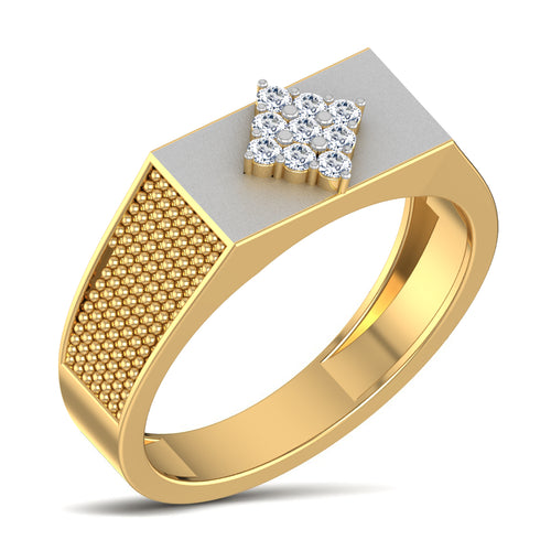 men's ring in gold and diamond