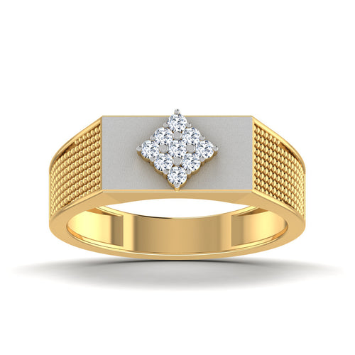 men's ring in gold and diamond