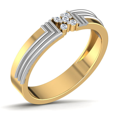 men's ring in gold and diamond