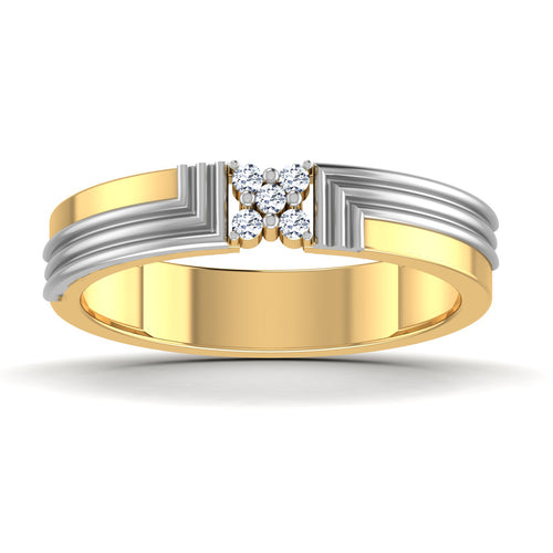 men's ring in gold and diamond