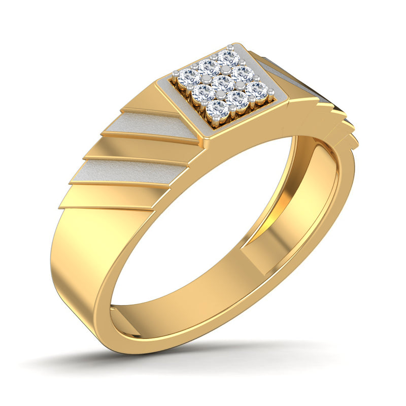 men's ring in gold and diamond