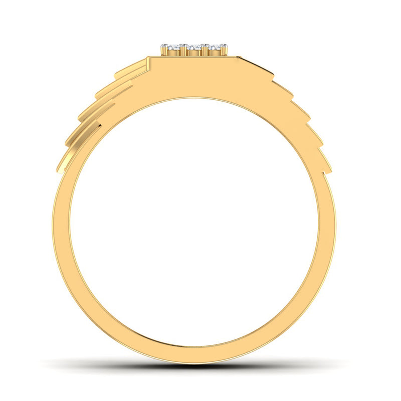 men's ring in gold and diamond