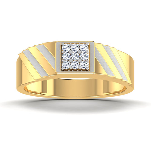 men's ring in gold and diamond