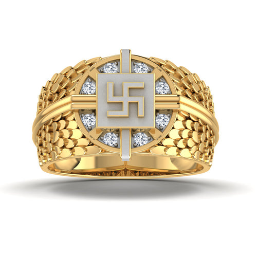 men's ring in gold and diamond