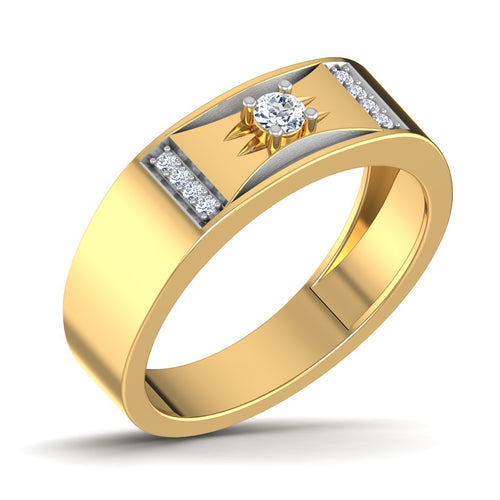 men's ring in gold and diamond