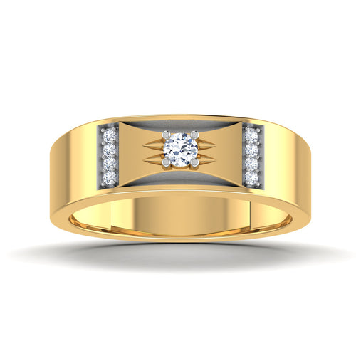 men's ring in gold and diamond