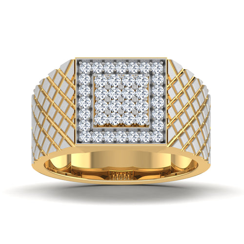 men's ring in gold and diamond