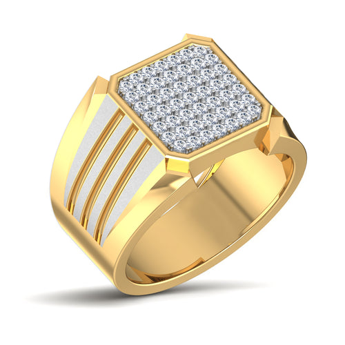 men's ring in gold and diamond