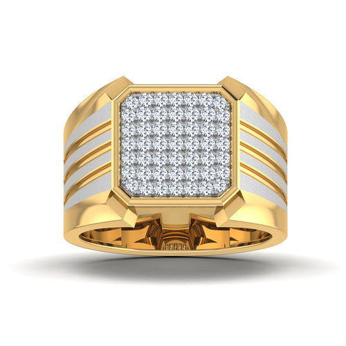 men's ring in gold and diamond