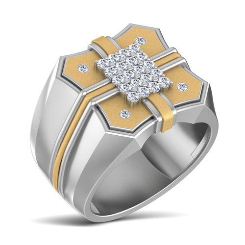 men's ring in gold and diamond