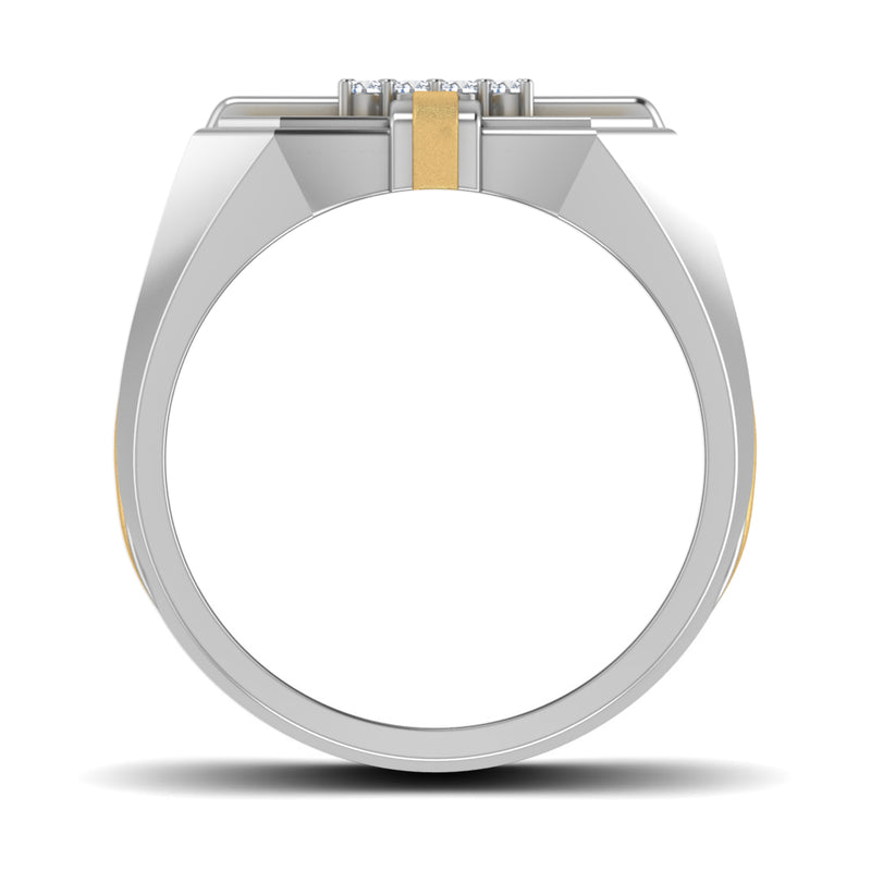 men's ring in gold and diamond