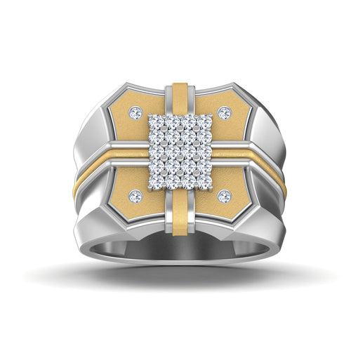 men's ring in gold and diamond