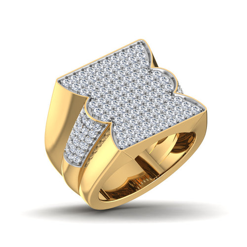 men's ring in gold and diamond